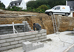 Réalisation des fondations à Saint-Quentin-la-Motte-Croix-au-Bailly